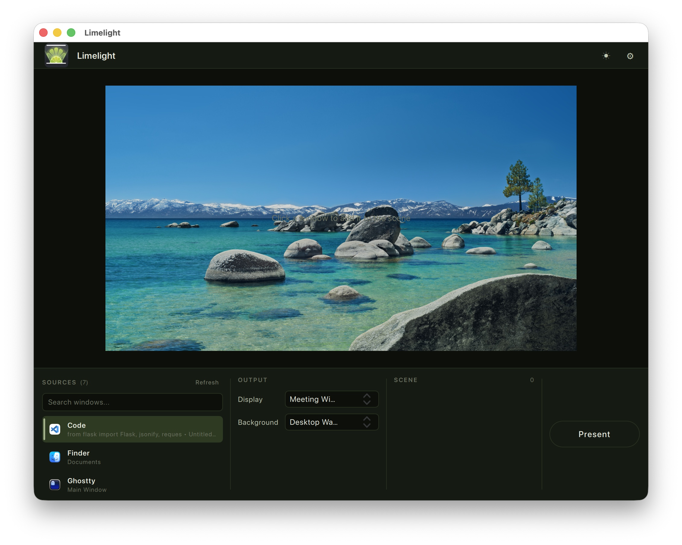 Clean app interface with live preview